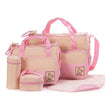 5 in 1 Diaper Bag Set Available in Red, Chocolate, Navy Blue, and Pink Bags Diaper Bags