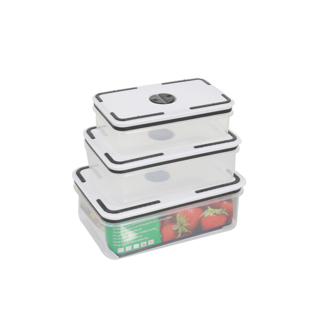 5 in 1 Plastic Transparent Fridge Food Storage Containers | Stackable Food Organizers | BPA-Free Kitchen Storage Set