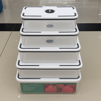 5 in 1 Stackable Fridge Storage Containers BPA-Free Plastic Organizer Set food storage Kitchen Organizers