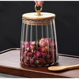 500ml Glass Storage Jar with Bamboo Lid and Spoon