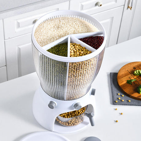 Acrylic Partitioned Rotating Cereal Dispenser- Furaha Finds Kenya