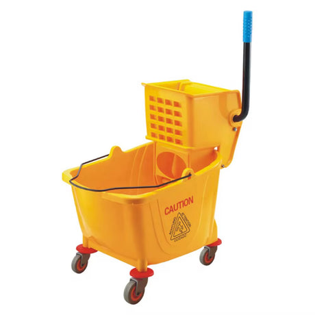Commercial 32L Plastic Mop Bucket with Wringer & Wheels – Heavy-Duty Cleaning Companion