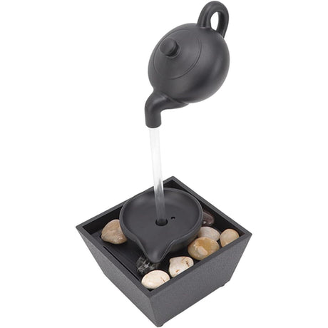 Floating Teapot Waterfall Water Fountain Ornament with LED Lights | USB & Battery Powered | Living Room, Office | Study Room Decors- Furaha Finds Kenya