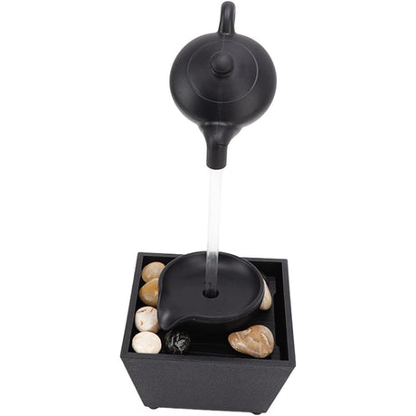 Floating Teapot Waterfall Water Fountain Ornament with LED Lights | USB & Battery Powered | Living Room, Office | Study Room Decors- Furaha Finds Kenya