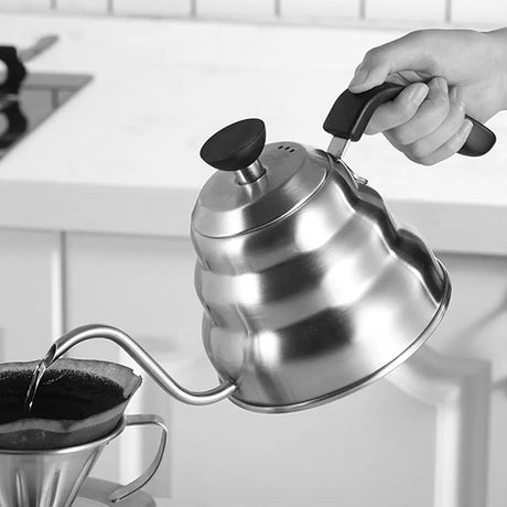 High Quality Stainless Steel 1000ml Capacity Gooseneck Drip Coffee Kettle with Heat-resistant Plastic Handle | Works on All Stovetops- Furaha Finds Kenya