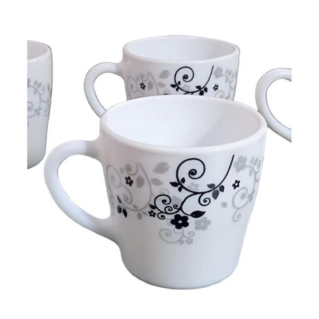 36pcs Mystrio Black 25cl Mugs | Elegant Porcelain Drinkware Set- Furaha Finds Kenya