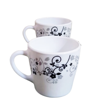 36pcs Set 32 cl Mugs (320mm) Mystrio Black- Furaha Finds Kenya