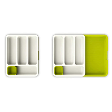 Drawer Store | Organizer Expandable Cutlery Tray Green & White- Furaha Finds Kenya