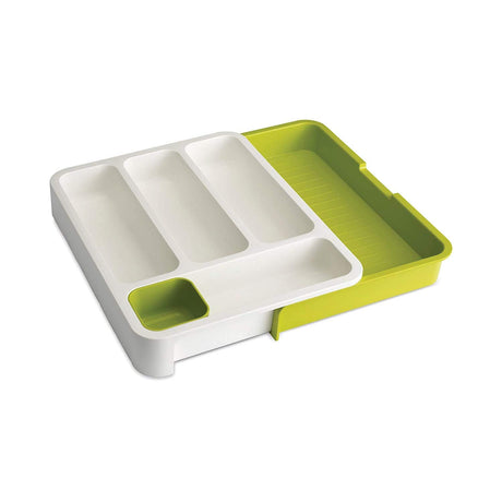 Drawer Store | Organizer Expandable Cutlery Tray Green & White- Furaha Finds Kenya