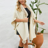 Faux Fur Collar Cape Shawl Cardigan Fashion Accessories Capes