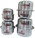 REDBERRY Premium Aluminium Sufurias 8 Piece Set 12cm to 19cm Half Polish Kitchen & Dining Casserole Dishes