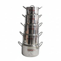 REDBERRY Premium Aluminium Casserole 5 Piece Set 18cm to 26cm Cookware Kitchen & Dining Casserole Dishes