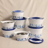 REDBERRY MARBLE Premium Designer Hotpot 4 Piece Set 1200ml 1800ml 2600ml 3600ml Kitchen & Dining Serving Platters