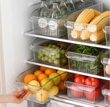 Clear Acrylic Fridge & Multipurpose Organizer Bin – 36.5 x 18.3 x 12.1 cm – Large Capacity
