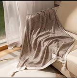 Bohemian Knitted Throw Blanket with Tassels – 150x200cm | Soft Sofa & Bed Cover