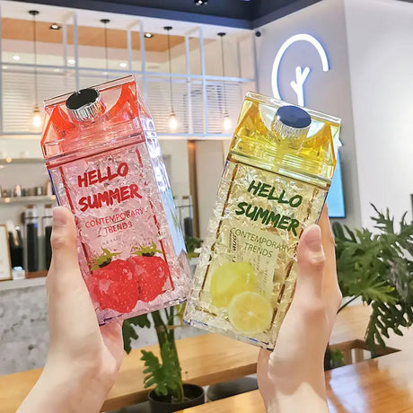 Hello Summer" Acrylic Smoothie/Party Cups with Straw | 600ml | Available in 3 Fun Shapes- Furaha Finds Kenya