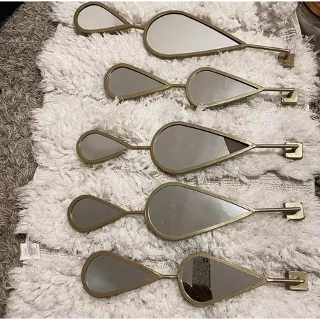 5in1 Tear Drop Decorative Mirrors Set Elegant Home Decor