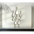5in1 Tear Drop Decorative Mirrors Set Elegant Home Decor