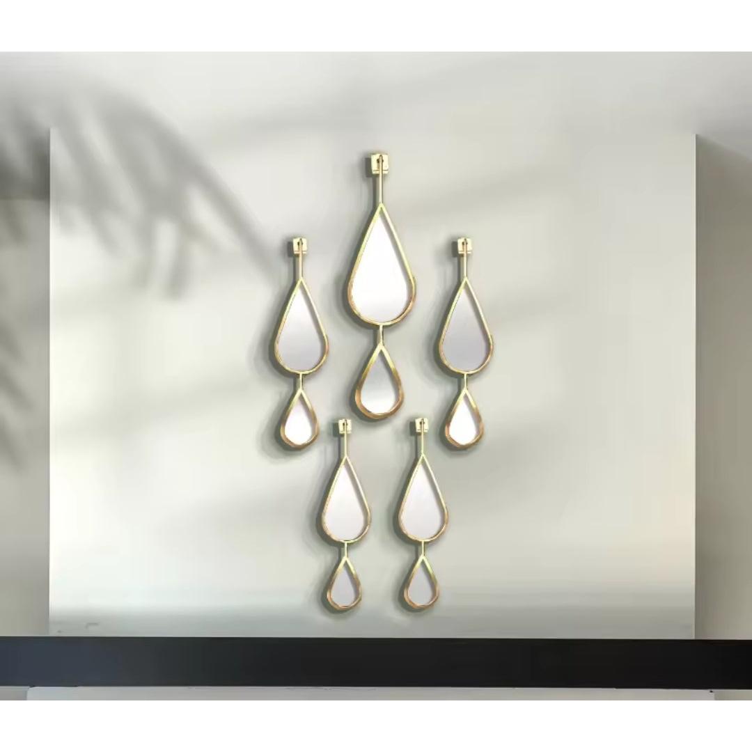 5in1 Tear Drop Decorative Mirrors Set Elegant Home Decor