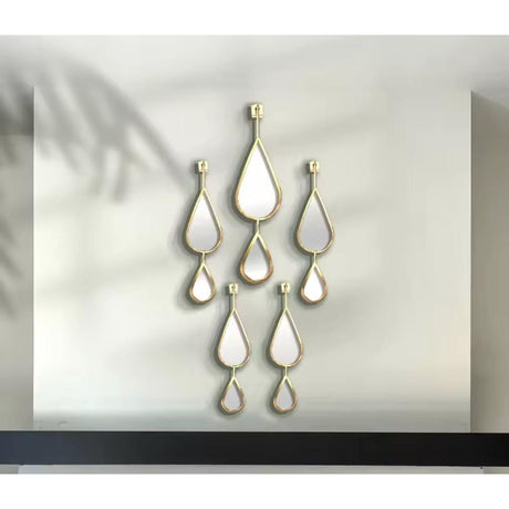 5in1 Tear Drop Decorative Mirrors Set Elegant Home Decor