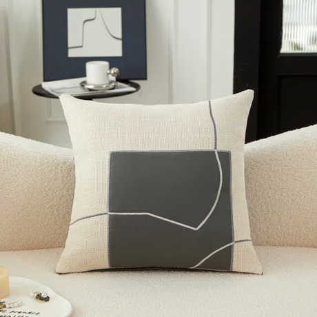5pcs Geometric Embroidery Pillow Case 45x45cm Cushion Cover for Sofa & Living Room Decor.