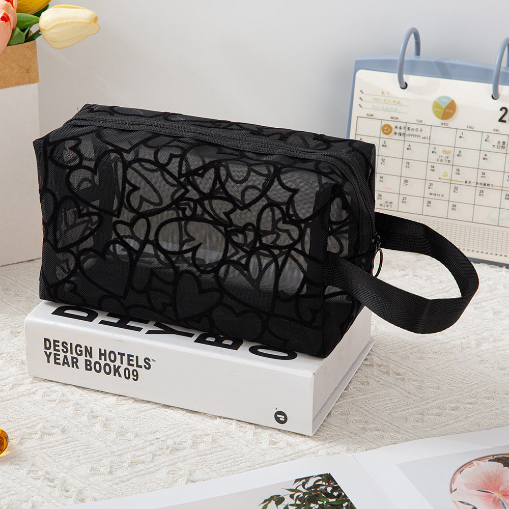 5pcs Heart-Shaped Waterproof Multipurpose Travel Bag Set Cosmetic Organizer Travel Organizer Bags