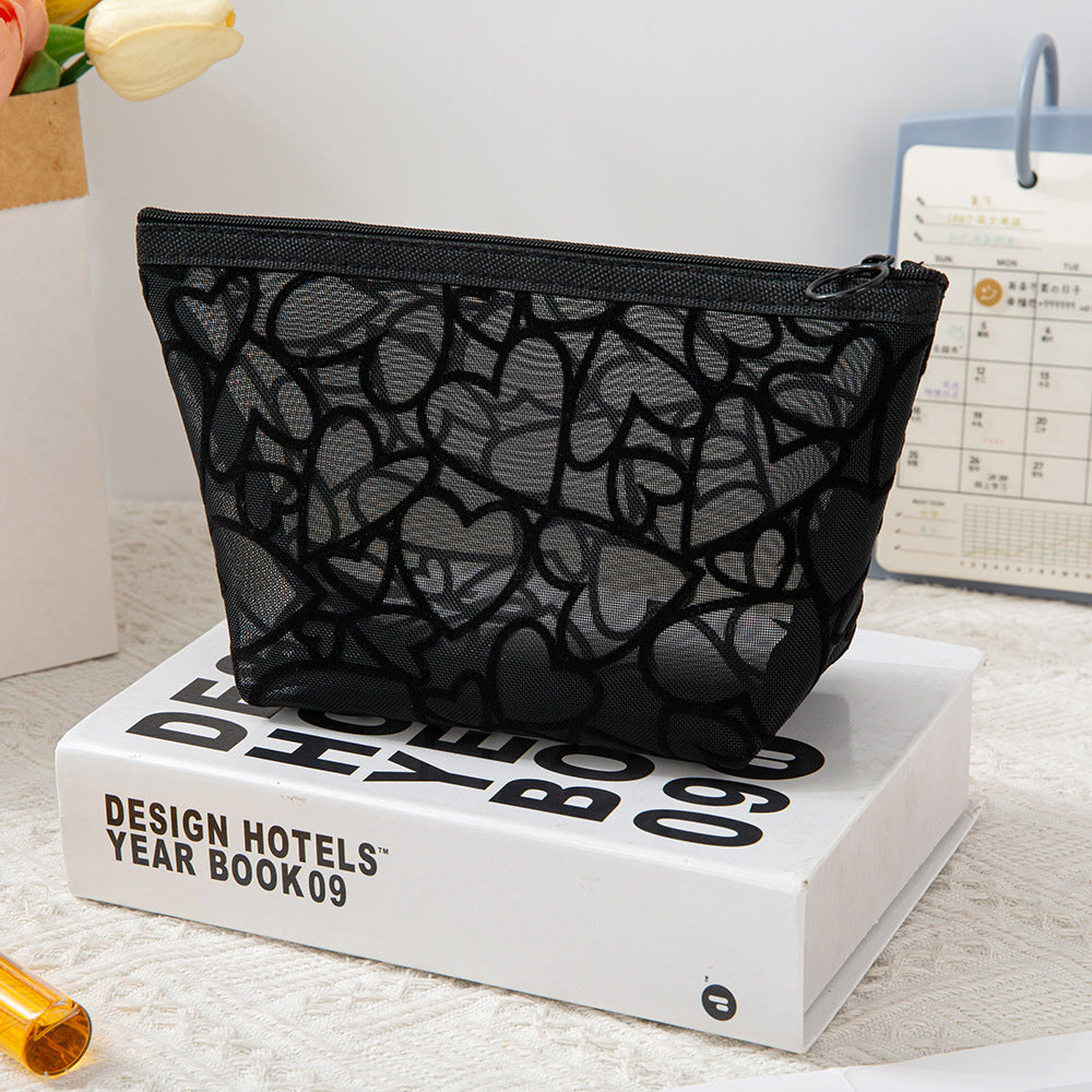 5pcs Heart-Shaped Waterproof Multipurpose Travel Bag Set Cosmetic Organizer Travel Organizer Bags