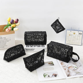 5pcs Heart-Shaped Waterproof Multipurpose Travel Bag Set Cosmetic Organizer Travel Organizer Bags