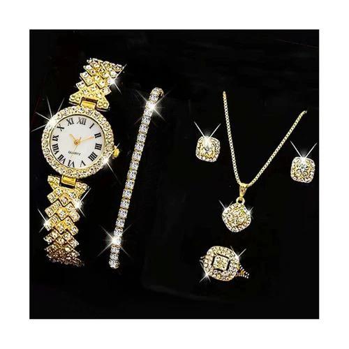 5pcs Ladies Watch Gift Set |Elegant & Stylish Accessories Accessories Jewelry Sets