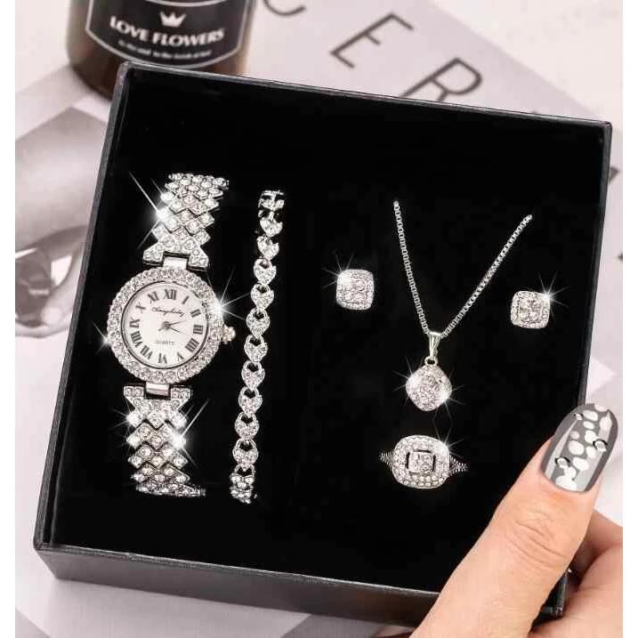 5pcs Ladies Watch Gift Set |Elegant & Stylish Accessories Accessories Jewelry Sets