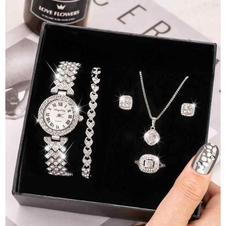 5pcs Ladies Watch Gift Set |Elegant & Stylish Accessories