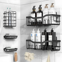 5pcs Triangular Shower Caddy Shelf|Bathroom Organizer Storage and organization Shower Caddies