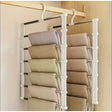 6 Layer Aluminum Tube Trouser/Pants Hanger Space Saving Closet Organizer 45cm x 35cm
