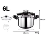 6 Litre Pressure Cooker Safe and Versatile with Nonstick Coating