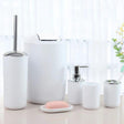 6 Piece Bathroom Accessories Set | Stylish & Functional Organization | Soap Dish, Trash Can, Toilet Brush & More Bathroom Accessories Bathroom Accessories