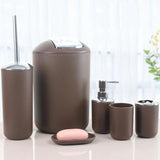 6 Piece Bathroom Accessories Set | Stylish & Functional Organization | Soap Dish, Trash Can, Toilet Brush & More Bathroom Accessories Bathroom Accessories