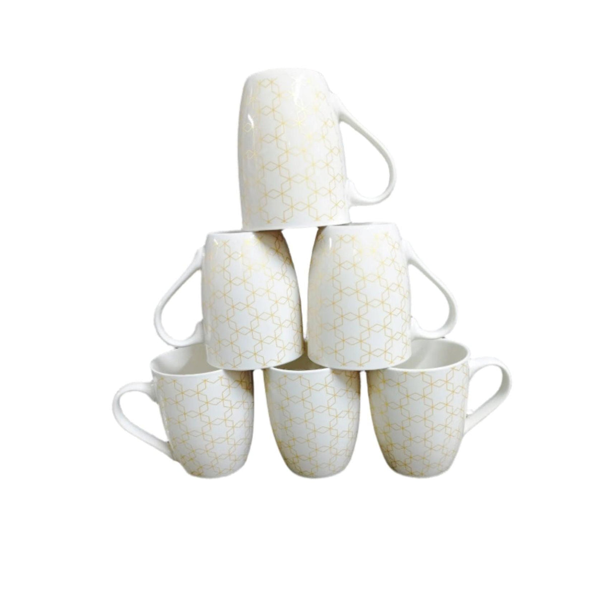 6 Piece Ceramic Mug Set | Durable Ceramic | Elegant Design | Suitable For Coffee, Tea, Hot Chocolate