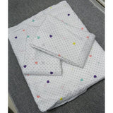 6 Piece Cotton Bedsheet Set 7x8 Size with 4 Pillowcases Soft & Breathable