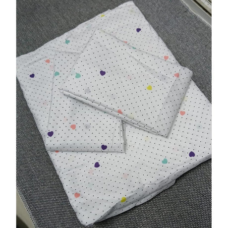 6 Piece Cotton Bedsheet Set 7x8 Size with 4 Pillowcases Soft & Breathable