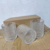 6 Piece Embossed Water/Juice Glass Set tableware Drinkware Sets