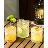 6 Piece Embossed Water/Juice Glass Set tableware Drinkware Sets