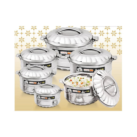 6 Piece Tall Boy Premium Stainless Steel Hotpots Set (1500ml, 2500ml, 3500ml, 5000ml, 7500ml, 10000ml)