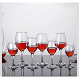 6 Piece Wine Glasses Set | Elegant Stemmed Glasses for Red, White, and Sparkling Wine