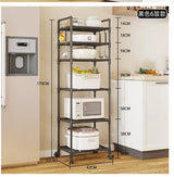 6 Tier Multifunctional Storage Rack 170×42×32cm for Kitchen, Bathroom, Living Room, or Office