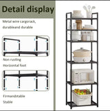6 Tier Multifunctional Storage Rack 170×42×32cm for Kitchen, Bathroom, Living Room, or Office
