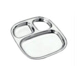 60 Piece No. 1 Oval Stainless Steel Pav Bhaji Plates Set | Multi-Partition Serving Plates | Durable & Stackable
