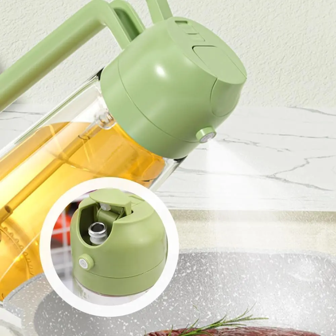 600ml Big Size 2-in-1 Oil and Vinegar Glass Sprayer