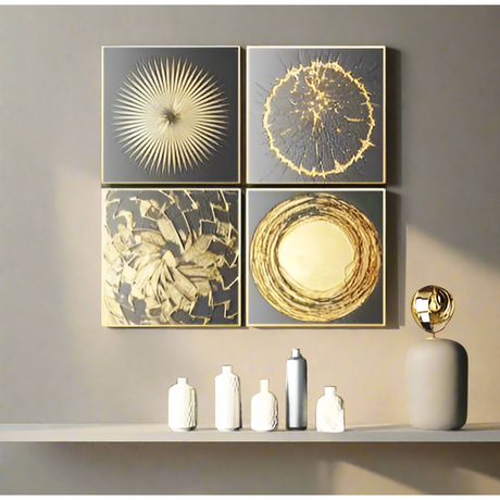 60x40cm 4Piece High Quality Canvas with Wooden Frame Minimalist Wall Art Canvas Paintings Canvas Artwork Modern Elegant Living Room Home Decor