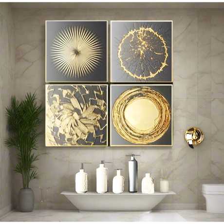 60x40cm 4Piece High Quality Canvas with Wooden Frame Minimalist Wall Art Canvas Paintings Canvas Artwork Modern Elegant Living Room Home Decor