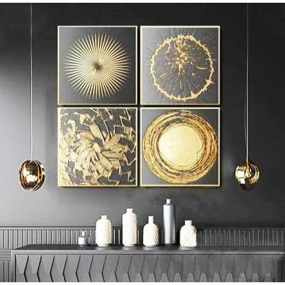 60x40cm 4Piece High Quality Canvas with Wooden Frame Minimalist Wall Art Canvas Paintings Canvas Artwork Modern Elegant Living Room Home Decor